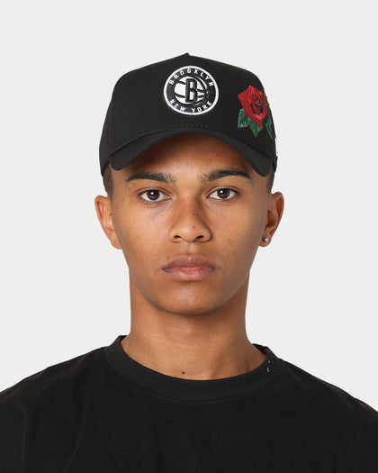 New Era Brooklyn Nets 'Rose Emblem' 9FORTY A-Frame Snapback Black/Rose