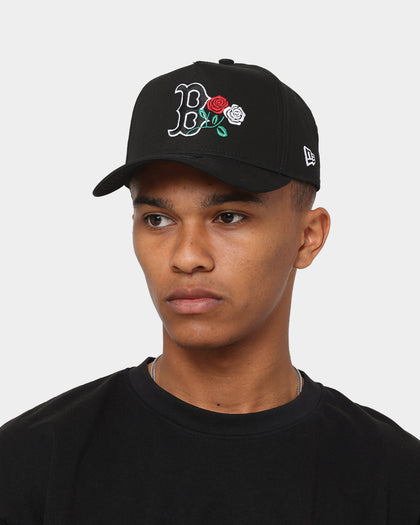 New Era Boston Red Sox 'Rose Crossover' 9FORTY A-Frame Snapback Black/White