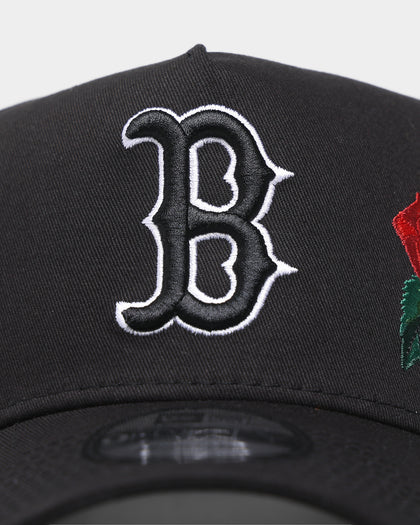 New Era Boston Red Sox 'Rose Emblem' 9FORTY A-Frame Snapback Black/Rose