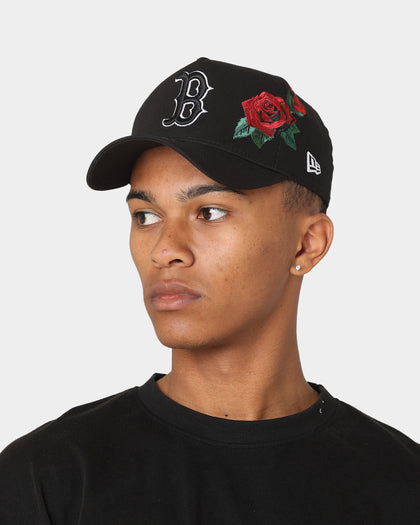 New Era Boston Red Sox 'Rose Emblem' 9FORTY A-Frame Snapback Black/Rose