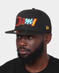 New Era Miami Heat 'NBA Authentics City Edition' 59FIFTY Fitted Black