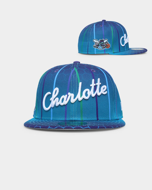 New Era Charlotte Hornets 'NBA Authentics City Edition' Pinstripe 59FIFTY Fitted Turquoise