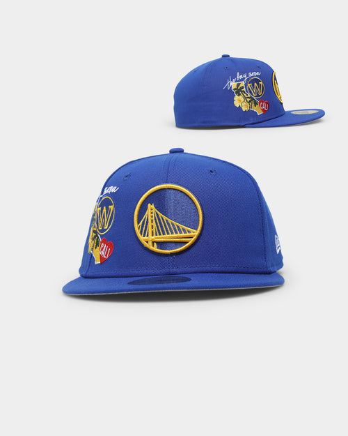 New Era Golden State Warriors 'City Cluster' 59FIFTY Fitted Medium Blue