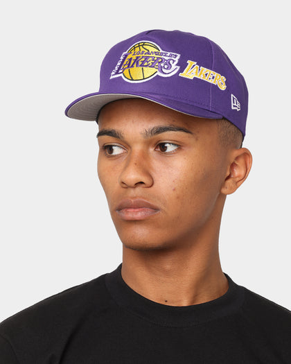 New Era Los Angeles Lakers 'Shadow Team Logo' Old Golfer Snapback Original Team Colours