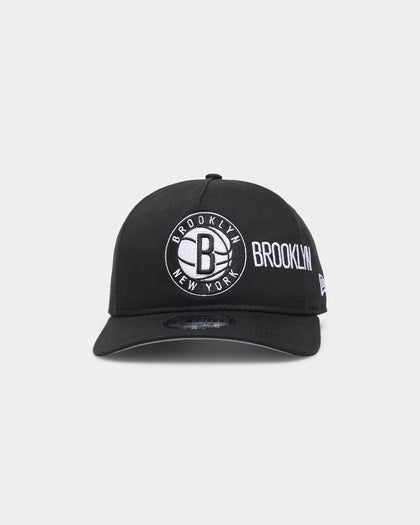 New Era Brooklyn Nets 'Shadow Team Logo' Old Golfer Snapback Original Team Colours
