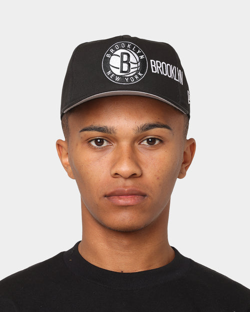 New Era Brooklyn Nets 'Shadow Team Logo' Old Golfer Snapback Original Team Colours