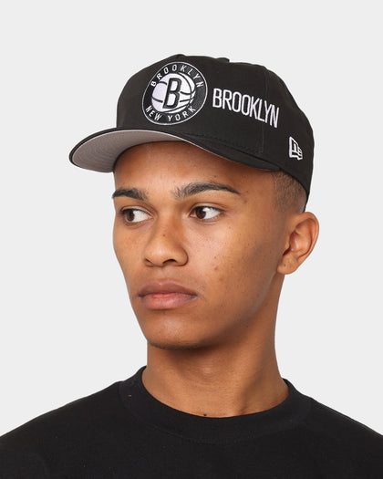 New Era Brooklyn Nets 'Shadow Team Logo' Old Golfer Snapback Original Team Colours