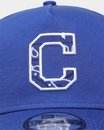 New Era Cleveland Indians 'Paisley Royale' Applique 9FORTY A-Frame Snapback Blue/Paisley