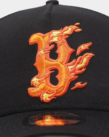 New Era Boston Red Sox 'Flamin' Hot' 9FORTY A-Frame Snapback Black/Flame