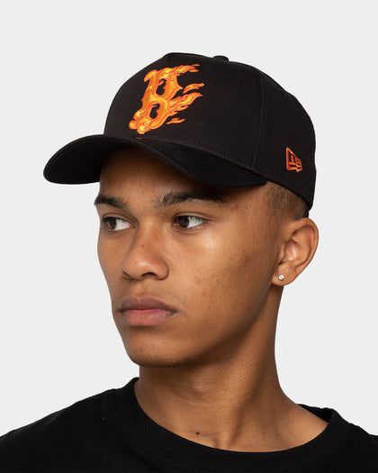 New Era Boston Red Sox 'Flamin' Hot' 9FORTY A-Frame Snapback Black/Flame