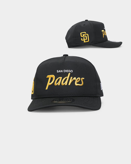 New Era San Diego Padres 'Black Team Script' Prolight Old Golfer Snapback Black