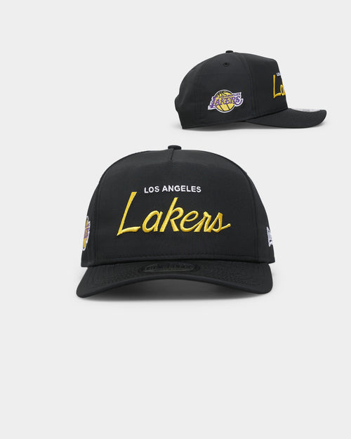 New Era Los Angeles Lakers 'Black Team Script' Prolight Old Golfer Black