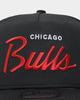New Era Chicago Bulls 'Black Team Script' Prolight Old Golfer Snapback Black