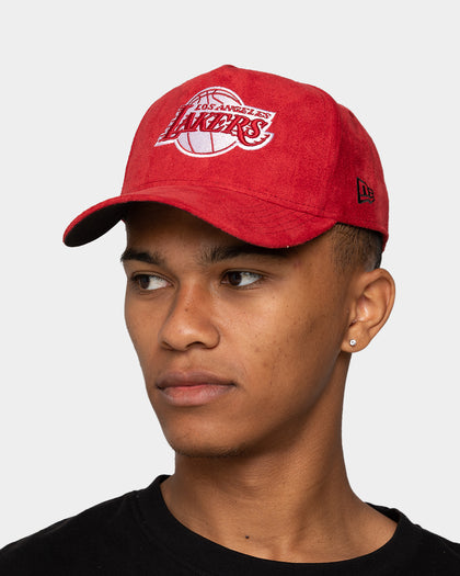 New Era Los Angeles Lakers 'Scarlet Red Suede' 9FORTY K-Frame Strapback Scarlet/Black