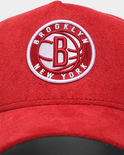 New Era Brooklyn Nets 'Scarlet Red Suede' 9FORTY K-Frame Strapback Scarlet/Black
