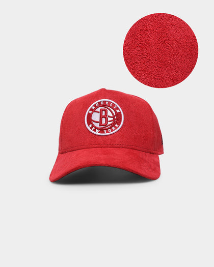 New Era Brooklyn Nets 'Scarlet Red Suede' 9FORTY K-Frame Strapback Scarlet/Black