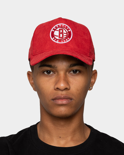 New Era Brooklyn Nets 'Scarlet Red Suede' 9FORTY K-Frame Strapback Scarlet/Black