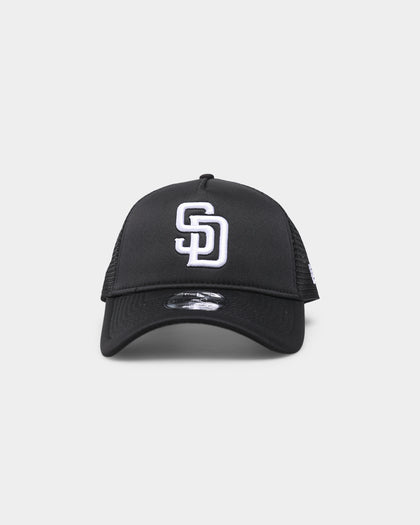 New Era San Diego Padres 'Monochrome' Foam Front 9FORTY A-Frame Trucker Snapback Black/Black/White