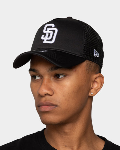 New Era San Diego Padres 'Monochrome' Foam Front 9FORTY A-Frame Trucker Snapback Black/Black/White
