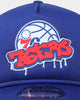 New Era Philadelphia 76ers 'Graffiti Design' Foam Front 9FORTY A-Frame Trucker Snapback Original Team Colour