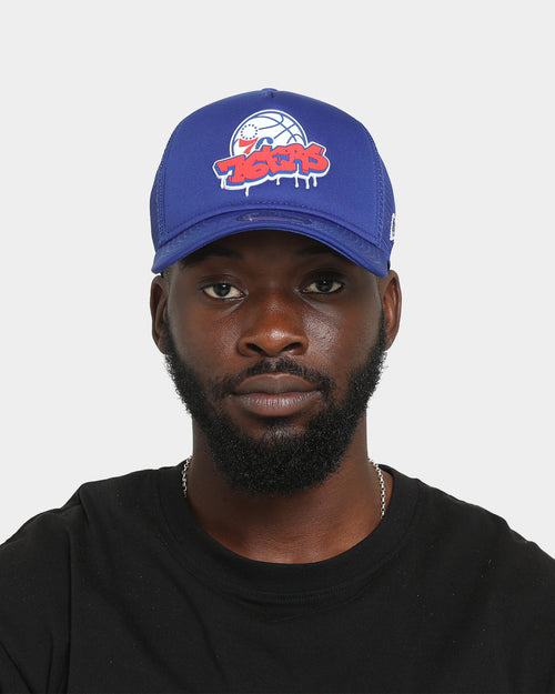New Era Philadelphia 76ers 'Graffiti Design' Foam Front 9FORTY A-Frame Trucker Snapback Original Team Colour