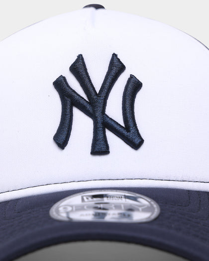 New Era New York Yankees 'White OTC' Foam Front 9FORTY A-Frame Trucker Snapback Team/2-Tone