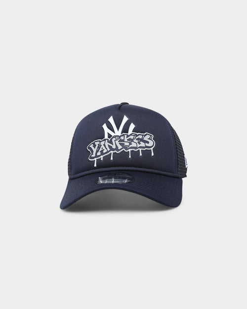 New Era New York Yankees 'Graffiti Design' Foam Front 9FORTY A-Frame Trucker Snapback Original Team Colour