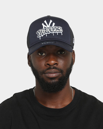 New Era New York Yankees 'Graffiti Design' Foam Front 9FORTY A-Frame Trucker Snapback Original Team Colour