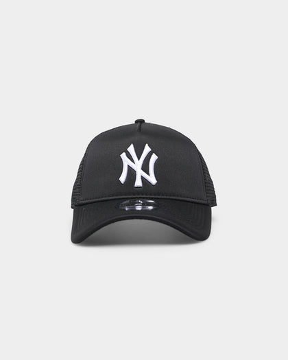 New Era New York Yankees 'Monochrome' Foam Front 9FORTY A-Frame Trucker Snapback Black/Black/White