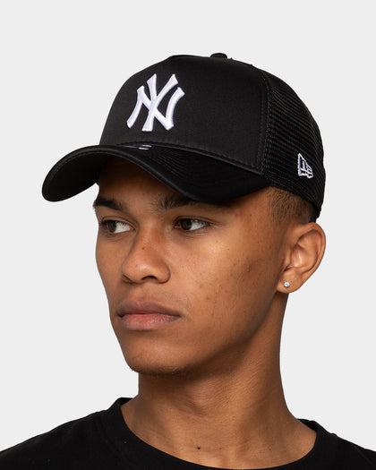 New Era New York Yankees 'Monochrome' Foam Front 9FORTY A-Frame Trucker Snapback Black/Black/White