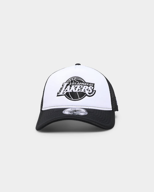 New Era Los Angeles Lakers 'Monochrome' Foam Front 9FORTY A-Frame Trucker Snapback White/Black