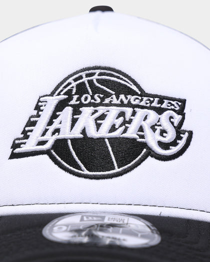 New Era Los Angeles Lakers 'Monochrome' Foam Front 9FORTY A-Frame Trucker Snapback White/Black
