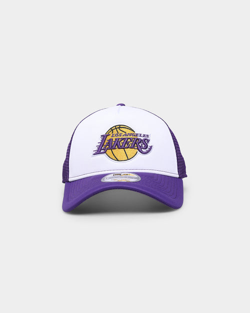 New Era Los Angeles Lakers 'White OTC' Foam Front 9FORTY A-Frame Trucker Snapback Team/2-Tone