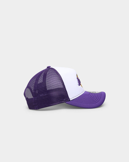 New Era Los Angeles Lakers 'White OTC' Foam Front 9FORTY A-Frame Trucker Snapback Team/2-Tone