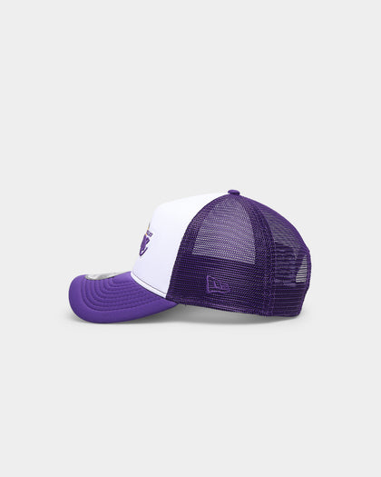 New Era Los Angeles Lakers 'White OTC' Foam Front 9FORTY A-Frame Trucker Snapback Team/2-Tone