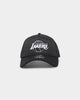 New Era Los Angeles Lakers 'Monochrome' Foam Front 9FORTY A-Frame Trucker Snapback Black/Black/White