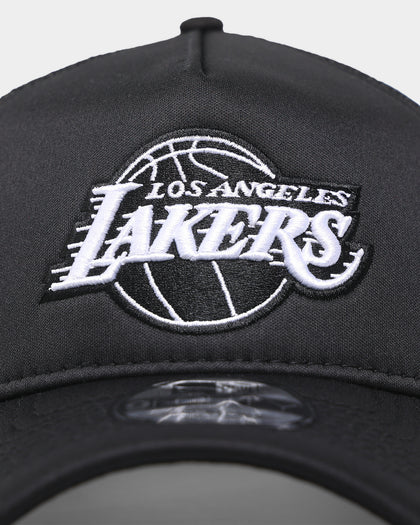 New Era Los Angeles Lakers 'Monochrome' Foam Front 9FORTY A-Frame Trucker Snapback Black/Black/White