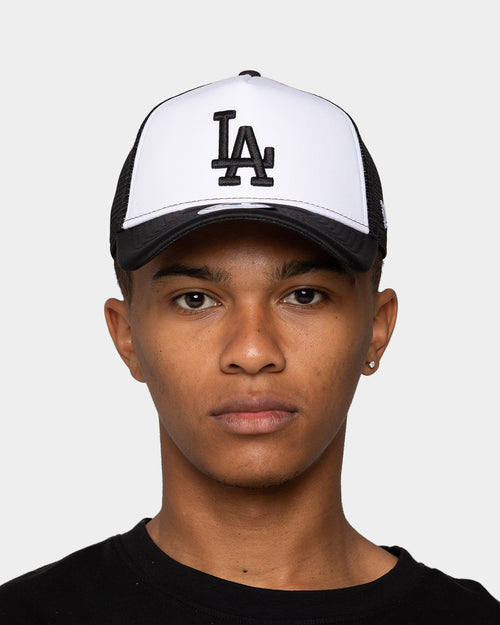 New Era Los Angeles Dodgers 'Monochrome' Foam Front 9FORTY A-Frame Trucker Snapback White/Black