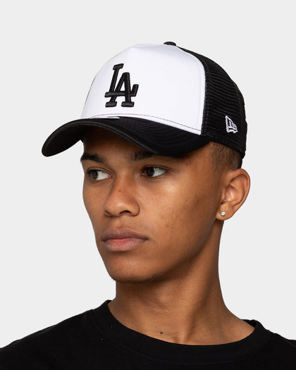 New Era Los Angeles Dodgers 'Monochrome' Foam Front 9FORTY A-Frame Trucker Snapback White/Black