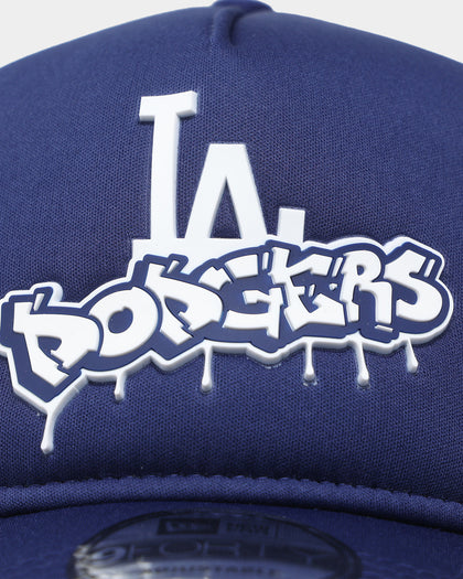 New Era Los Angeles Dodgers 'Graffiti Design' Foam Front 9FORTY A-Frame Trucker Snapback Original Team Colour