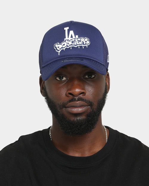 New Era Los Angeles Dodgers 'Graffiti Design' Foam Front 9FORTY A-Frame Trucker Snapback Original Team Colour