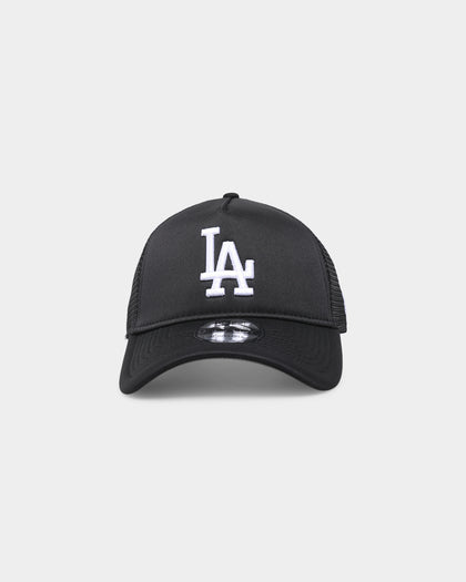 New Era Los Angeles Dodgers 'Monochrome' Foam Front 9FORTY A-Frame Trucker Snapback Black/Black/White