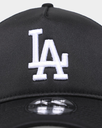 New Era Los Angeles Dodgers 'Monochrome' Foam Front 9FORTY A-Frame Trucker Snapback Black/Black/White