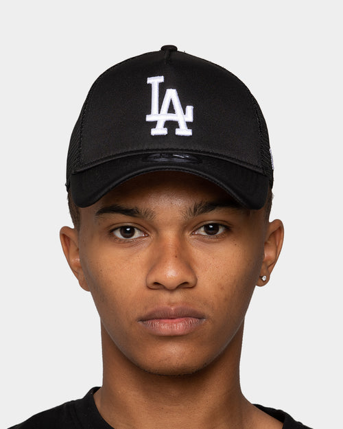 New Era Los Angeles Dodgers 'Monochrome' Foam Front 9FORTY A-Frame Trucker Snapback Black/Black/White