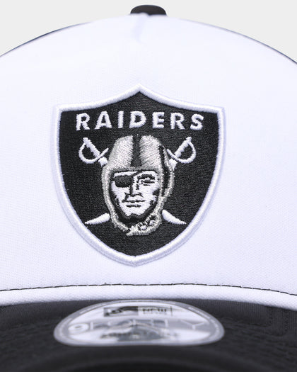 New Era Las Vegas Raiders 'White OTC' Foam Front 9FORTY A-Frame Trucker Snapback Team/2-Tone