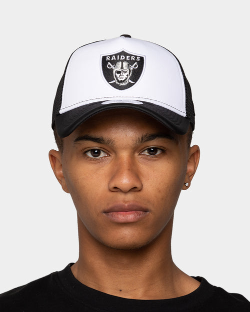 New Era Las Vegas Raiders 'White OTC' Foam Front 9FORTY A-Frame Trucker Snapback Team/2-Tone