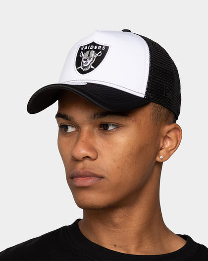 New Era Las Vegas Raiders 'White OTC' Foam Front 9FORTY A-Frame Trucker Snapback Team/2-Tone