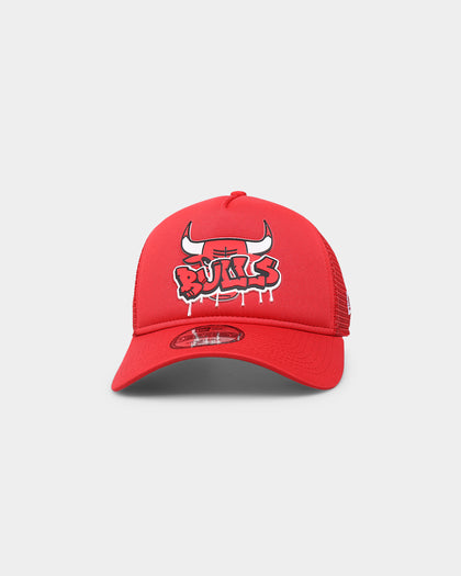New Era Chicago Bulls 'Graffiti Design' Foam Front 9FORTY A-Frame Trucker Snapback Original Team Colour