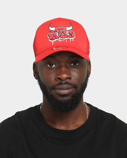 New Era Chicago Bulls 'Graffiti Design' Foam Front 9FORTY A-Frame Trucker Snapback Original Team Colour