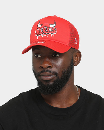 New Era Chicago Bulls 'Graffiti Design' Foam Front 9FORTY A-Frame Trucker Snapback Original Team Colour